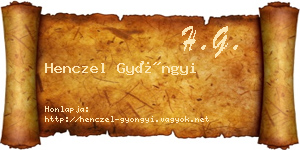 Henczel Gyöngyi névjegykártya